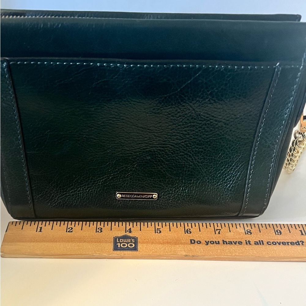 Authentic REBECCA MINKOFF Crosby Crossbody Bag Green Leather!!! - Picture 12 of 15